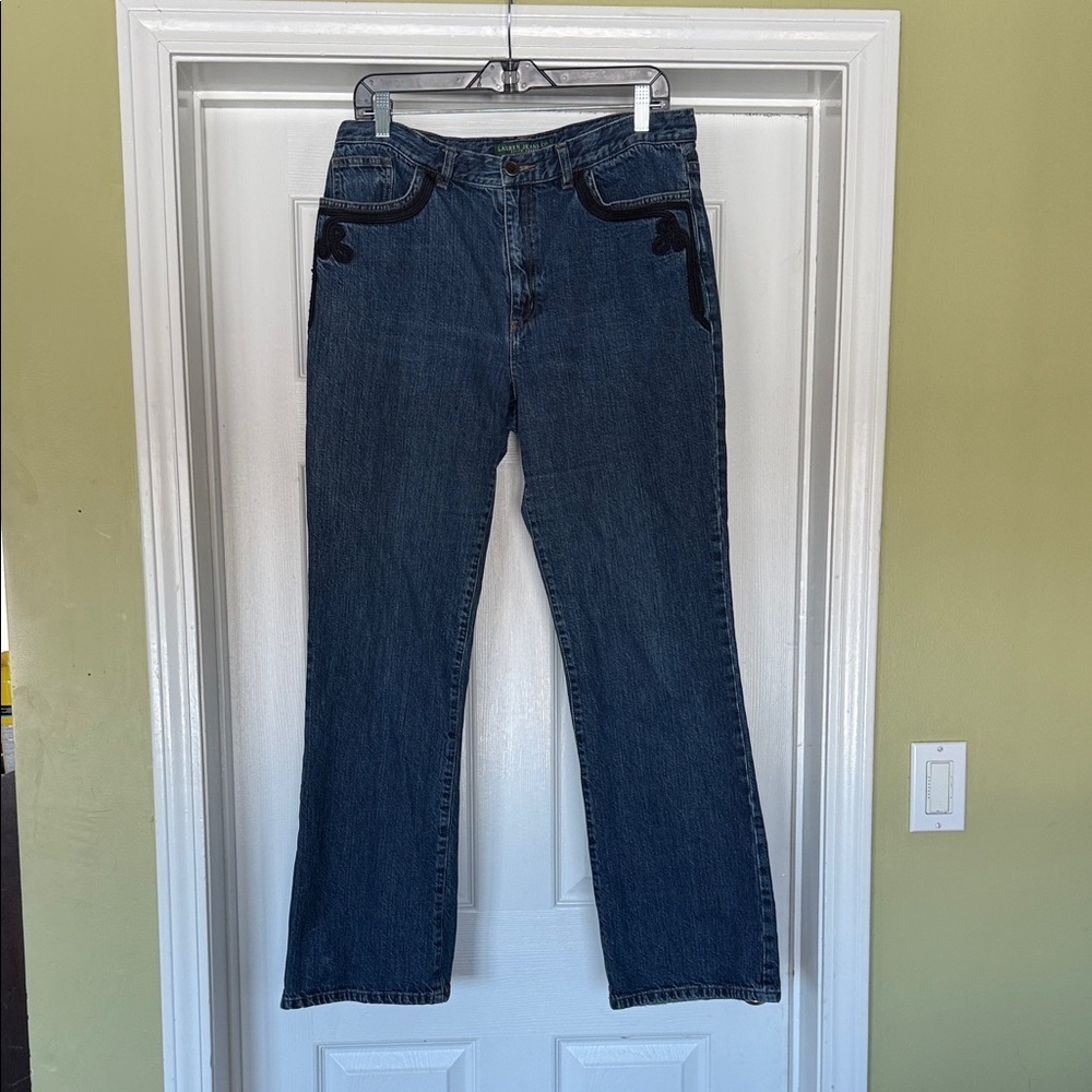 Vintage Lauren Jeans Co Ralph Lauren Decorative Trim Denim Jeans 34x31